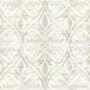 Seabrook Chambon Ogee Light Beige And Off-White Wallpaper