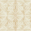 Seabrook Chambon Ogee Pumpkin And Off-White Wallpaper