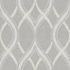 A-Street Prints Frequency Grey Ogee Wallpaper