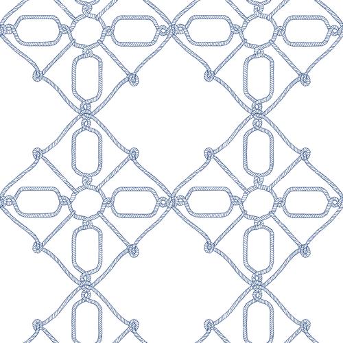 York Seawater Diamond Trellis Peel and Stick Navy/White Wallpaper