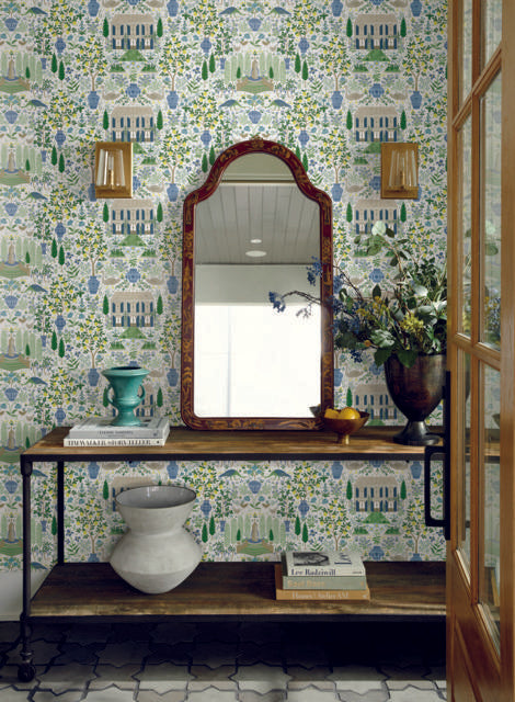 Rifle Paper Co. Camont Blue/Green Wallpaper