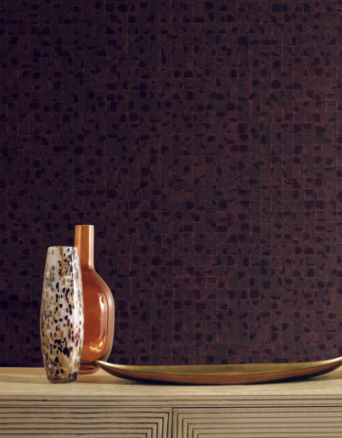Ronald Redding Designs Leather Lux Brown Wallpaper