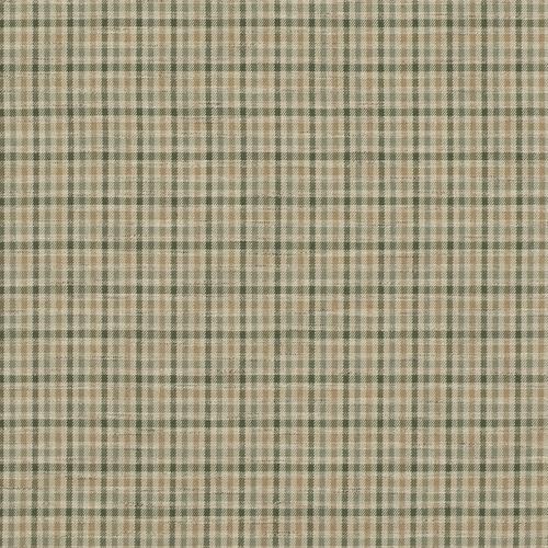 Mulberry BABINGTON CHECK GREEN/SAND Fabric