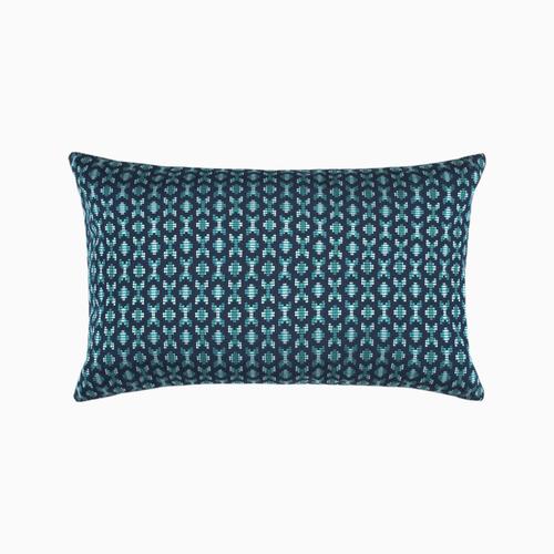 Elaine Smith Alcazar Peacock Lumbar Green Pillow