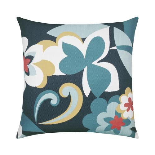Elaine Smith Floral Impact Blue Pillow