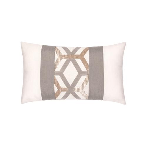 Elaine Smith Lustrous Lines Lumbar Gray Pillow
