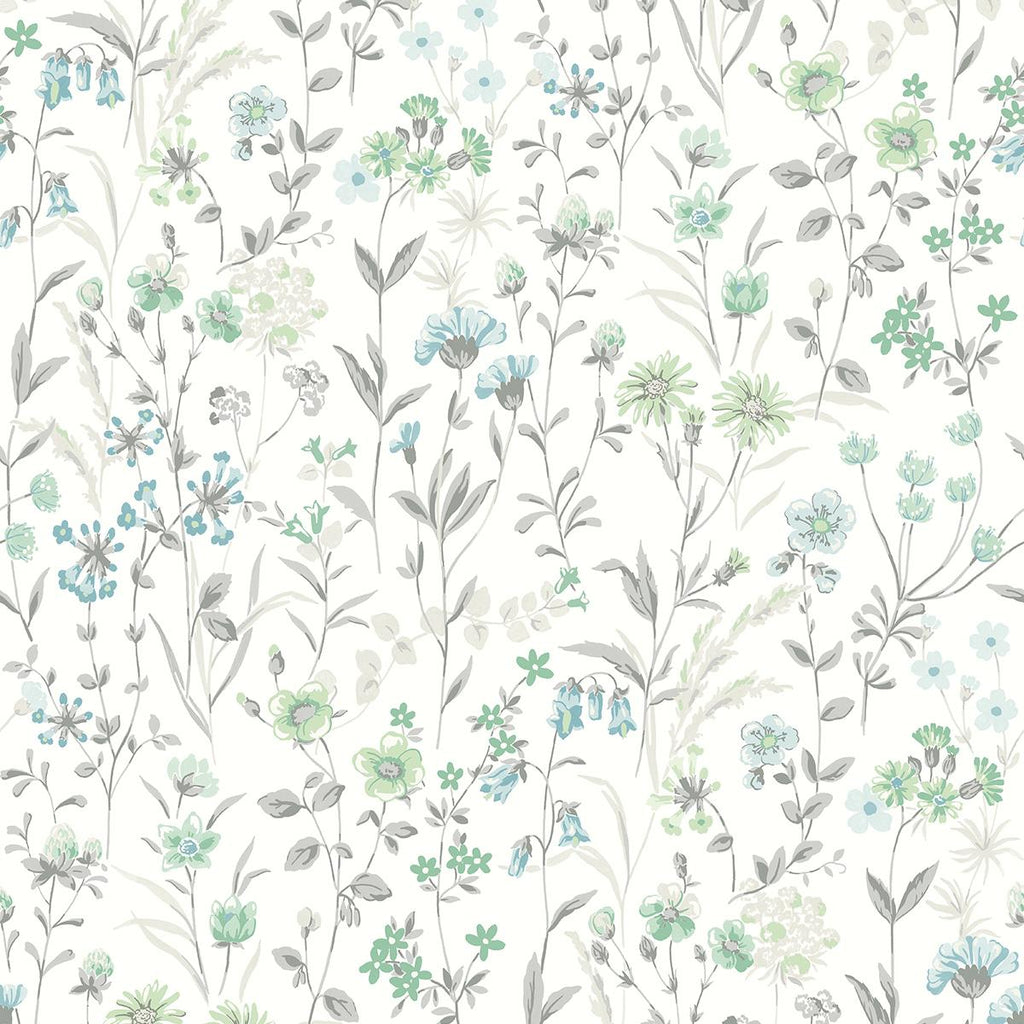 Seabrook Wildflowers Blue Wallpaper