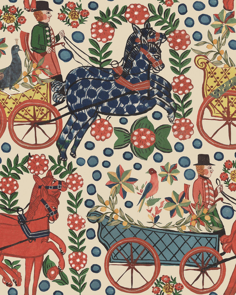 MindTheGap FASNACHT TAUPE/RED/BLUE/GREEN Wallpaper