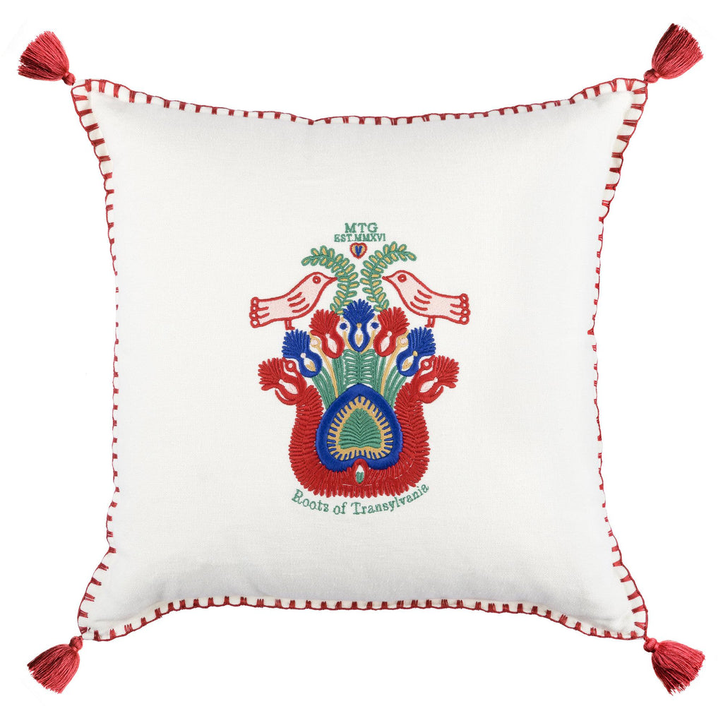 MindTheGap ROOTS OF TRANSYLVANIA Blue/Green/Red/White Pillow