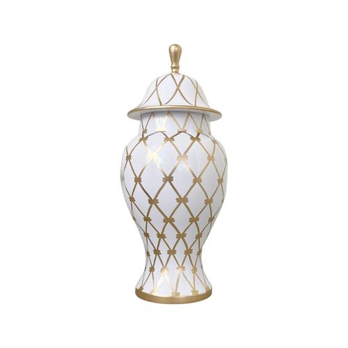 Dana Gibson Small Ginger Jar in Gold French Twist