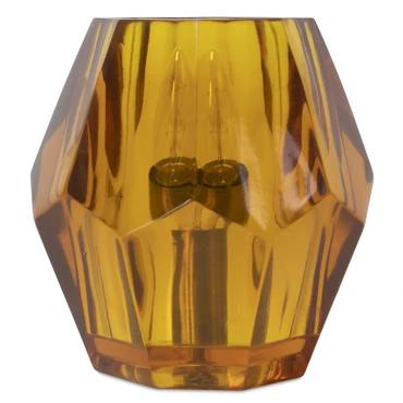Couture 7" Gem Uplight Amber, Yellow-orange. Accent Lamps