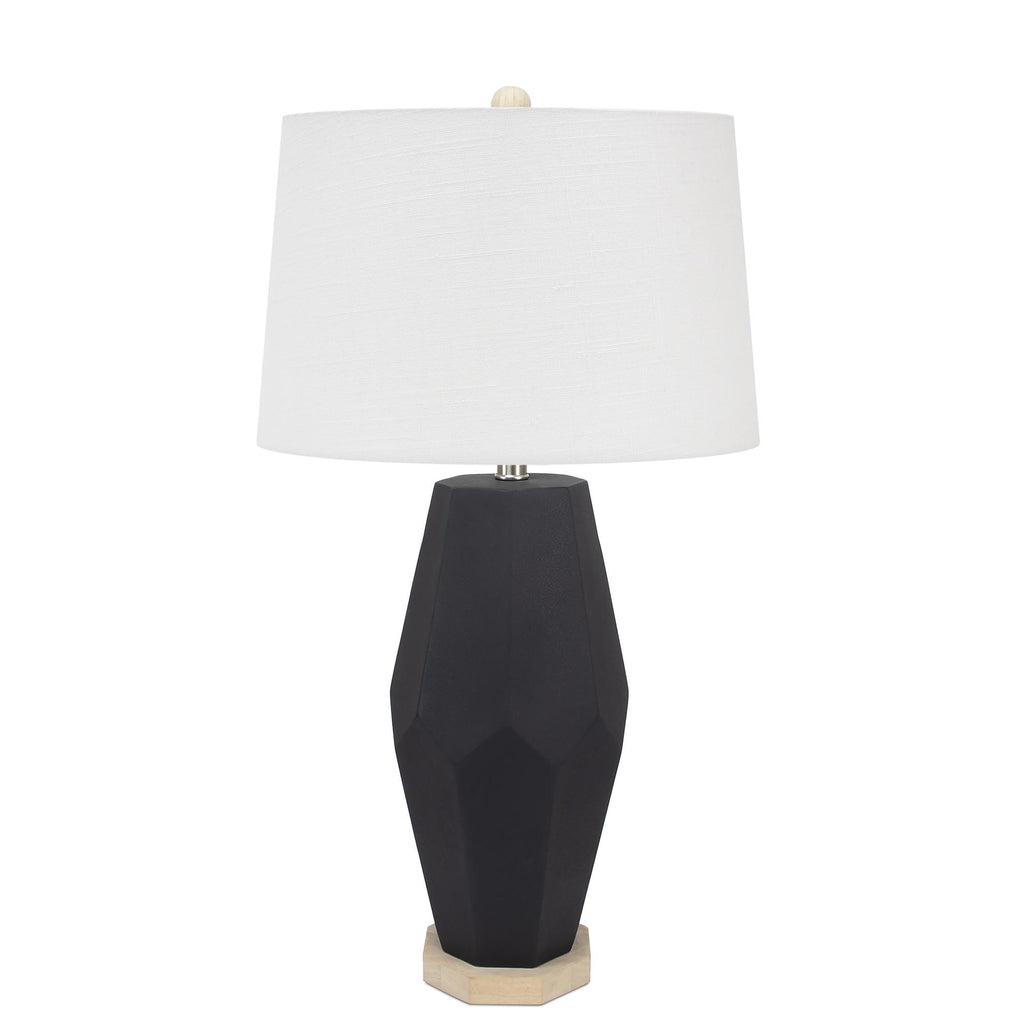 Couture 34"H Pacifica Raw Cement and Natural Rubberwood Table Lamps