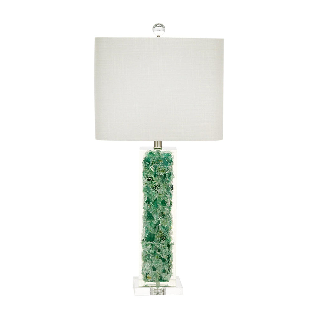Couture 33"H Oceanaire Green Glass Table Lamps
