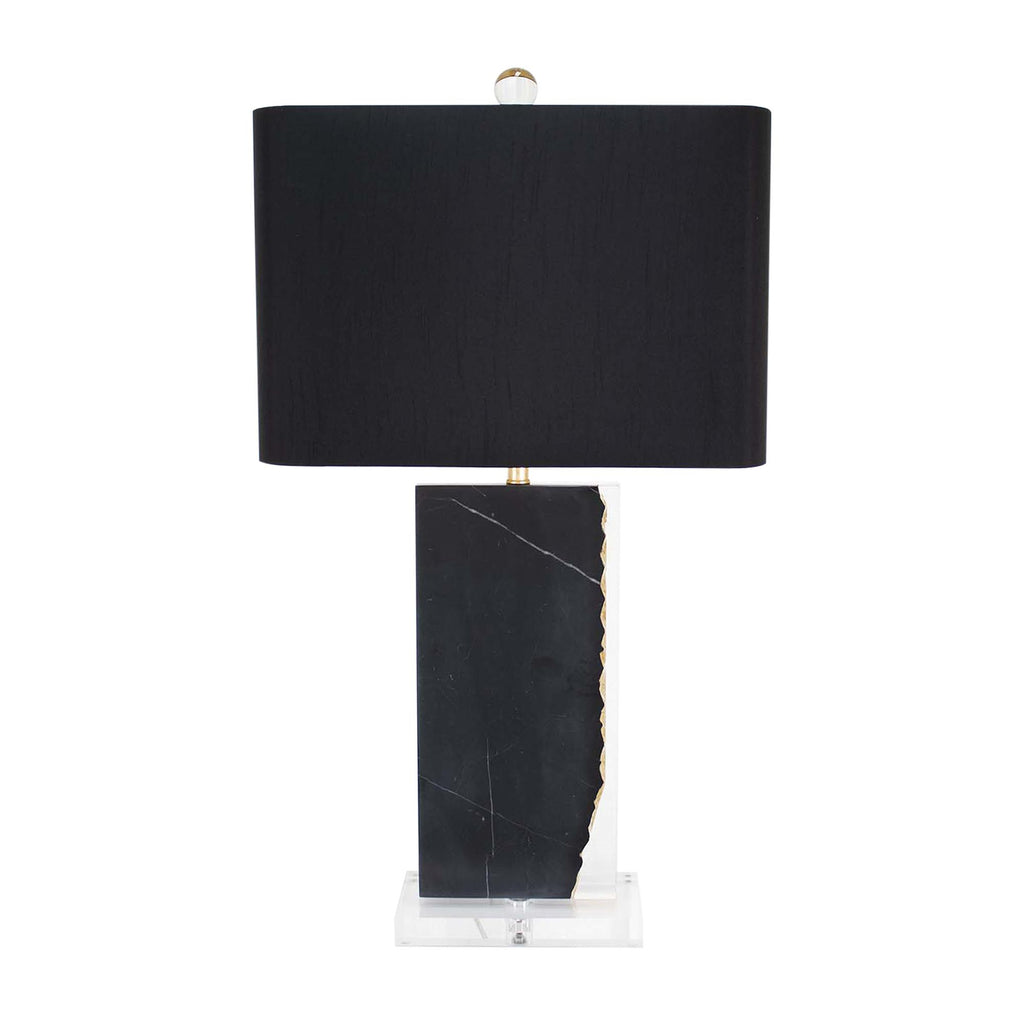 Couture 30"H Westbourne Black Marble and Gold Leaf Table Lamps