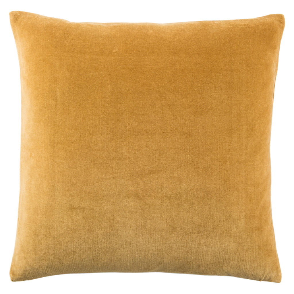 Jaipur Living Hendrix Bordered Gold/ Cream Pillow Cover (22" Square)