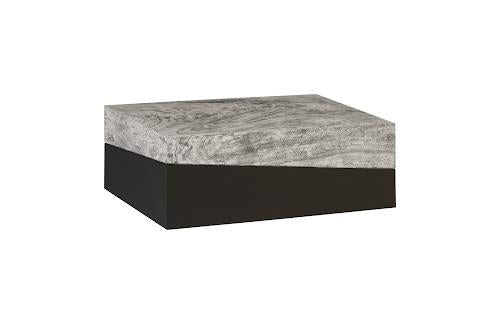 Phillips Geometry Coffee Table Gray Stone