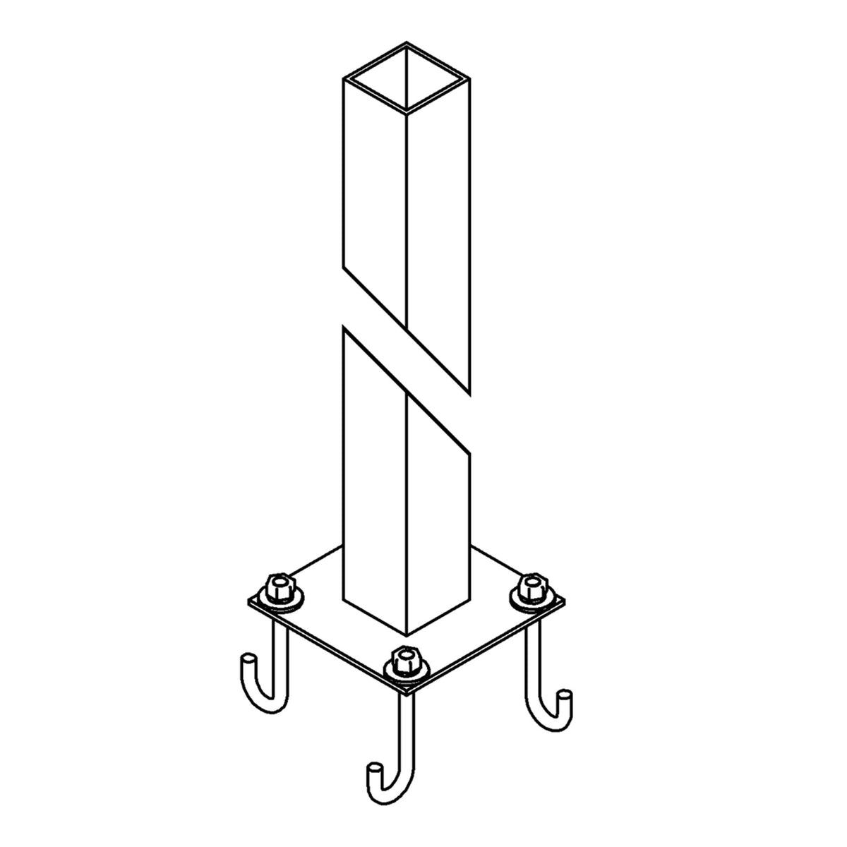 Hubbardton Coastal Dark Smoke Square Post Outdoor DecoratorsBest