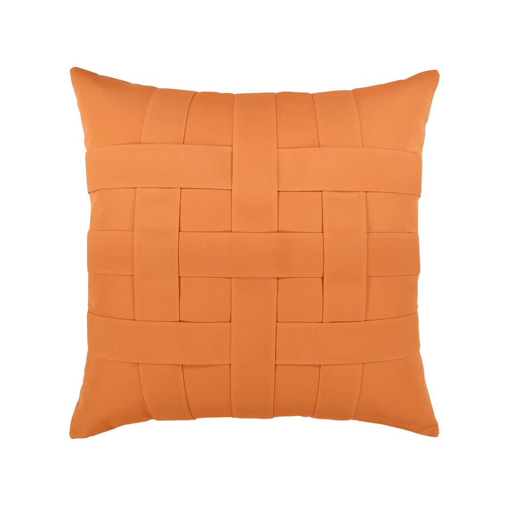 Elaine Smith Basketweave Tuscan Orange Pillow