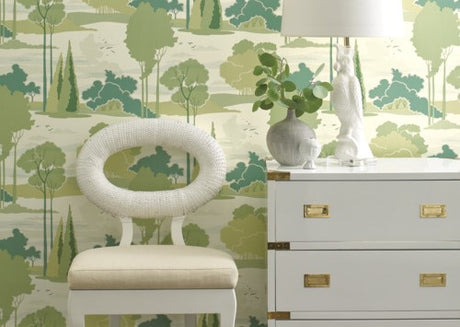 Florence Broadhurst wallpaper green conversational
