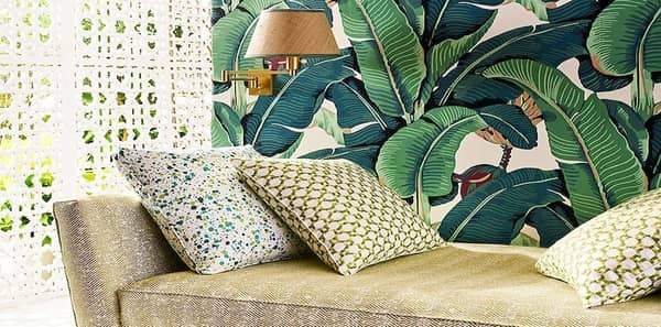 tropical wallpaper, tropical trend, hinson Palm, green palm leaves wallpaper
