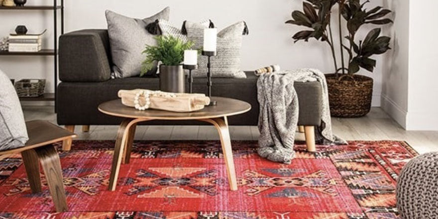 jaipur living, red rug, traditional rug, transitional decor