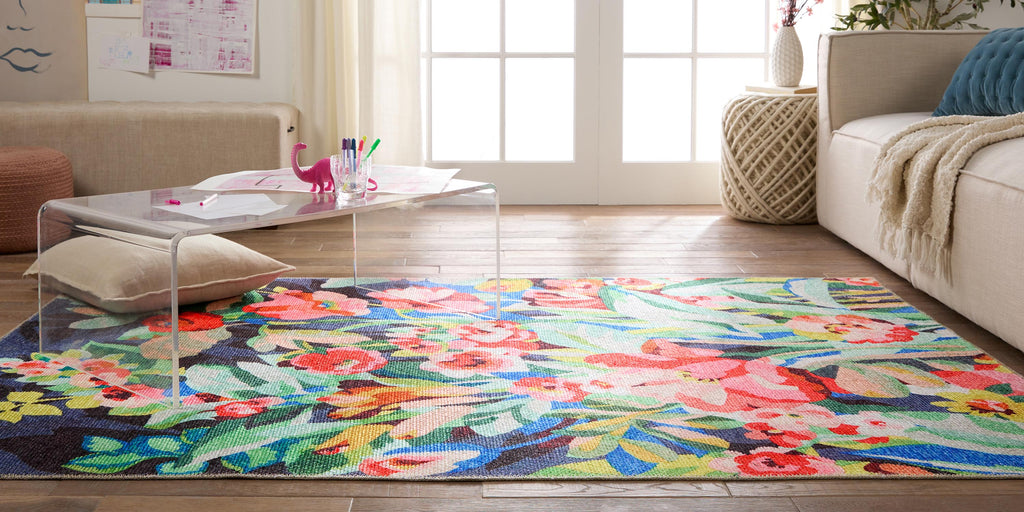 floral rug, large floral pattern rug, 