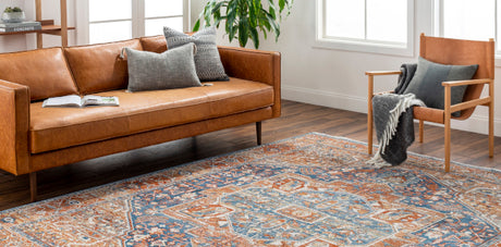 orange rug, traditional rug