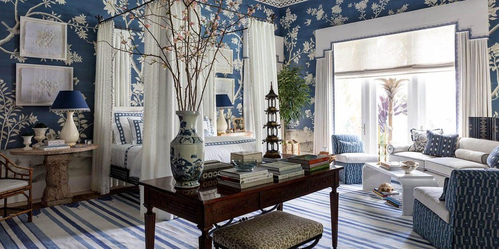 Phoebe Howard's Romantic Midnight Garden Bedroom