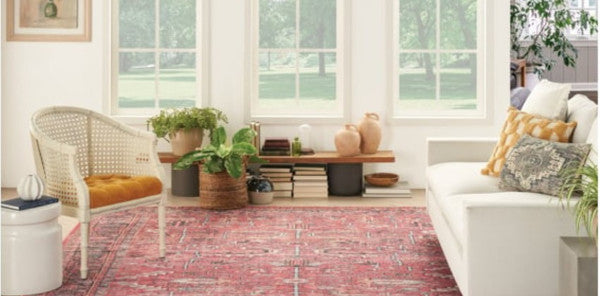 pink rug, traditonal rug, outdoor rug