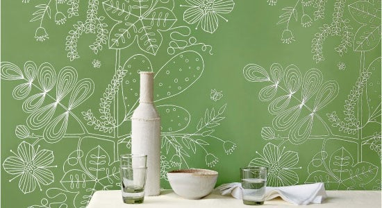 Schumacher 5007492 Blommen Leaf Wallpaper 287887