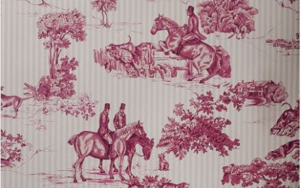 vervain wallpaper red toile