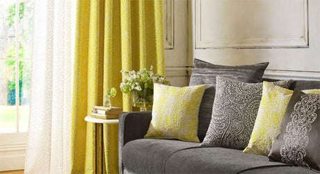 embroidery fabrics white yellow gray indian pattern couch sofa cushions curtains