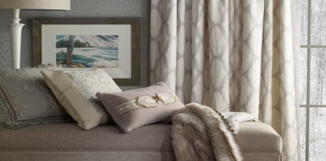 Pink trim on pillow, barbara barry Chalet collection