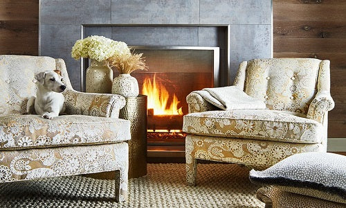 Old World Weavers Fabric, chairs with a floral design