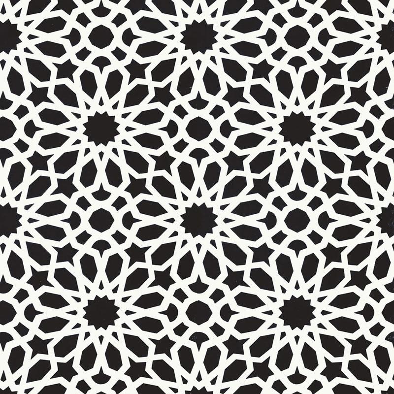 Schumacher Agadir Screen Noir Wallpaper