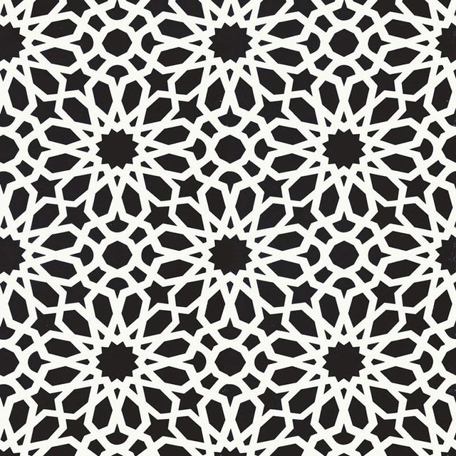 Schumacher Agadir Screen Noir Wallpaper
