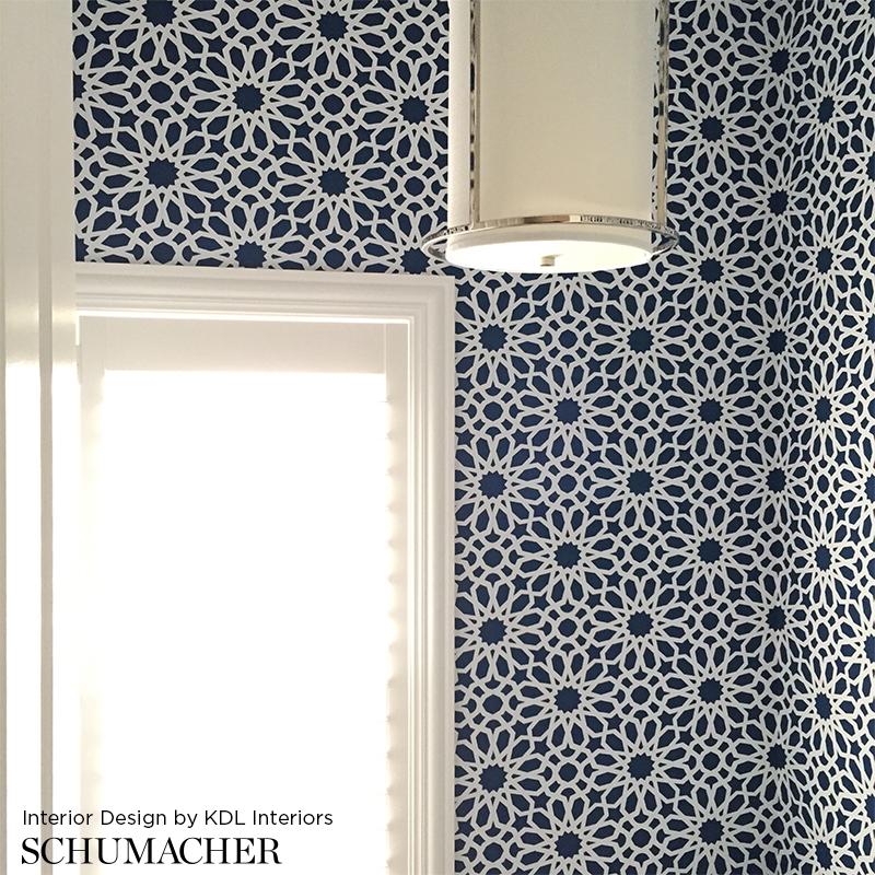 Schumacher Agadir Screen Noir Wallpaper