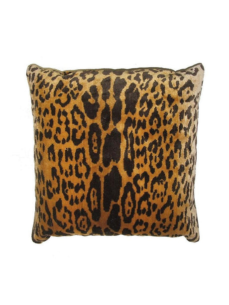 Old World Weavers Leopard - Silk - Handwoven Black On Gold Upholstery Fabric