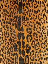 Old World Weavers Leopard - Silk - Handwoven Black On Gold Upholstery Fabric