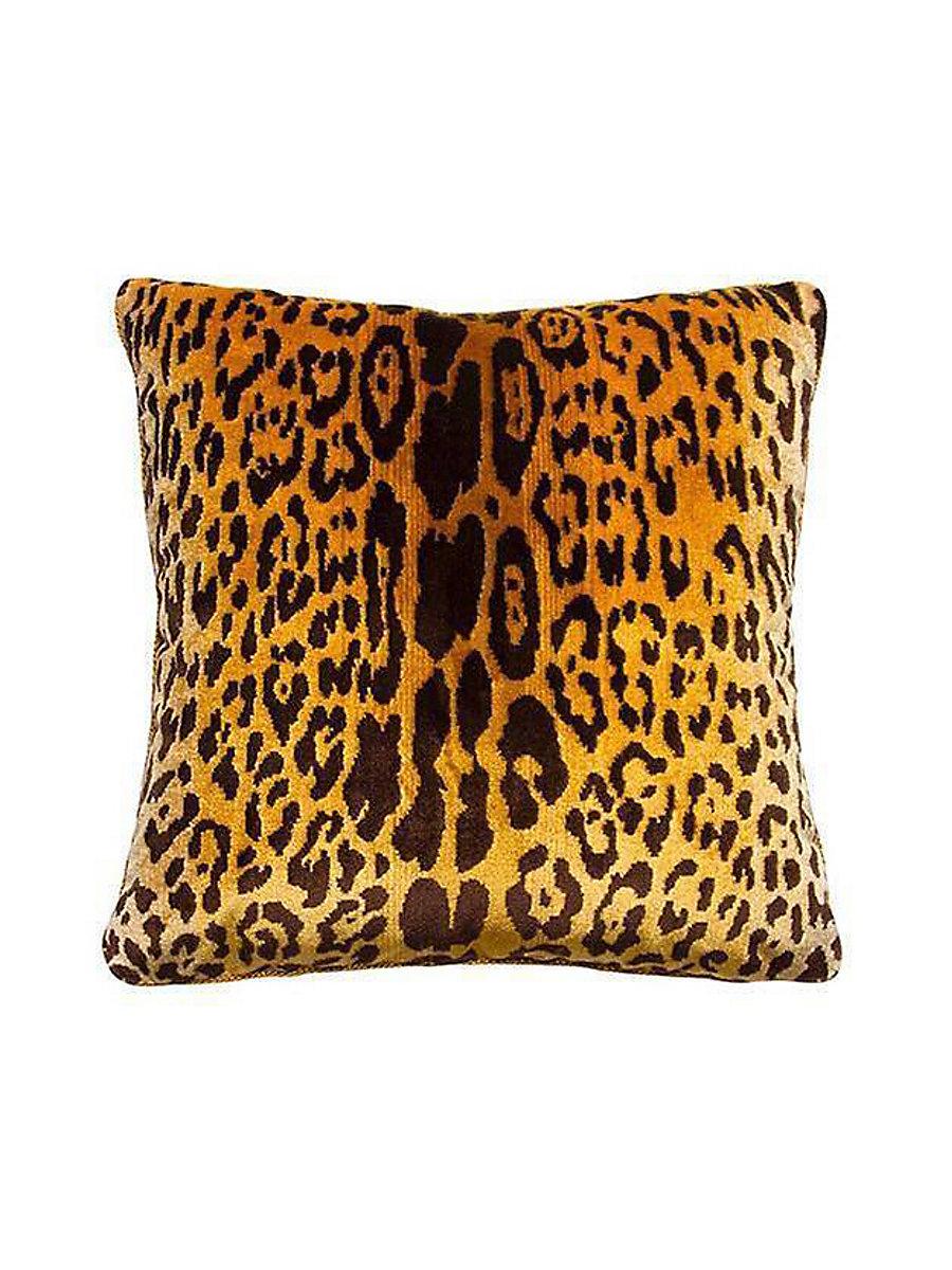 Old World Weavers Leopard - Silk - Handwoven Black On Gold Upholstery Fabric