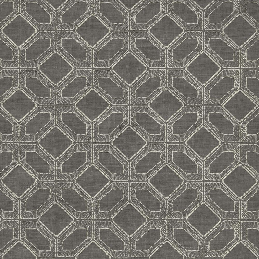 Kasmir Latticework Pewter Fabric