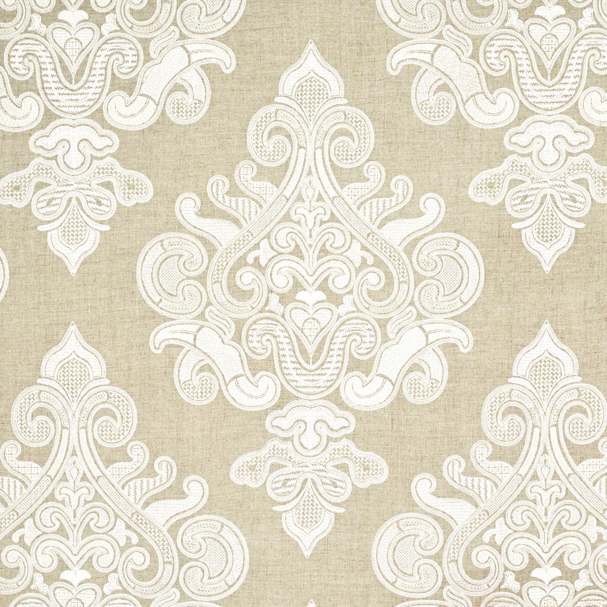 Schumacher Angkor Embroidery Linen Fabric