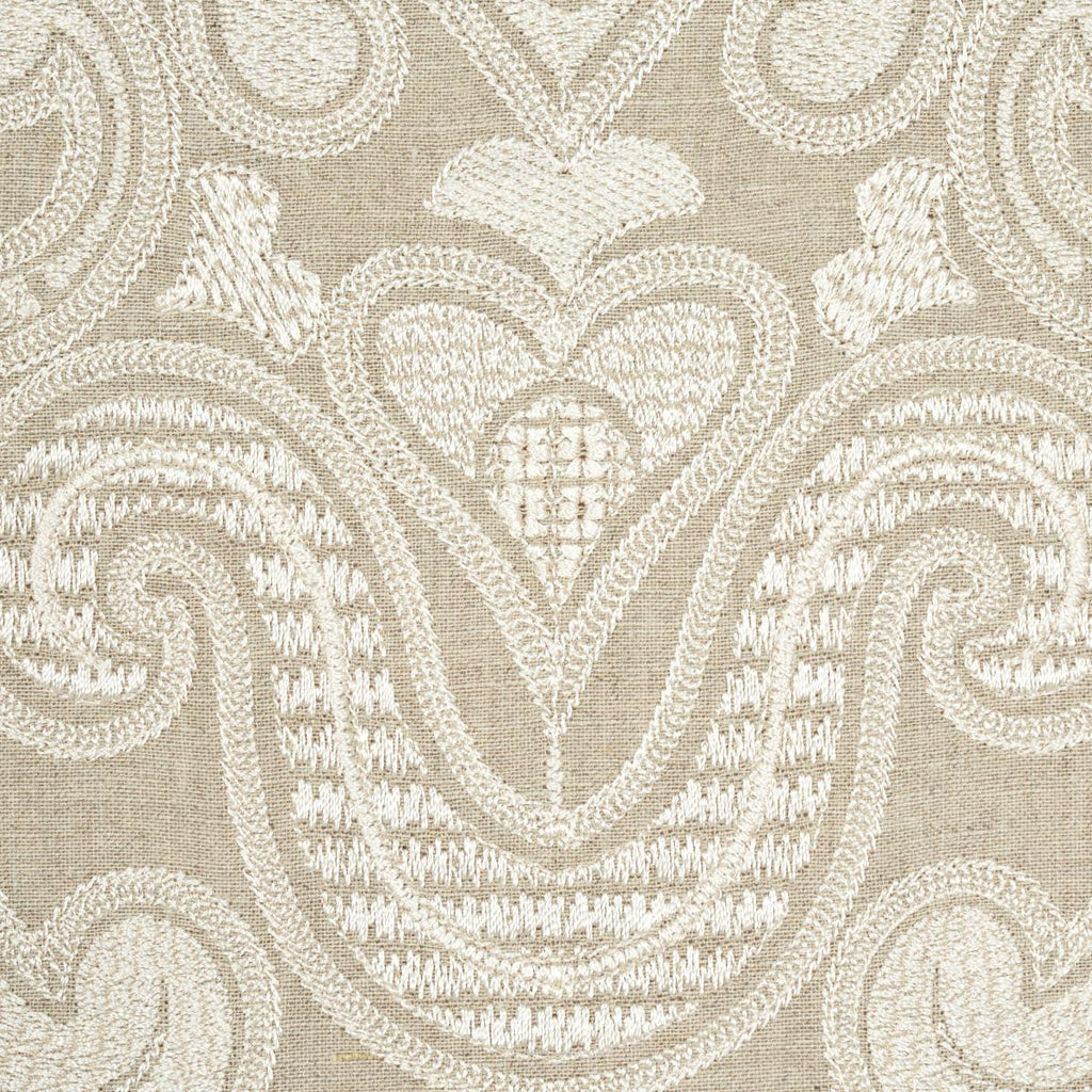 Schumacher Angkor Embroidery Linen Fabric