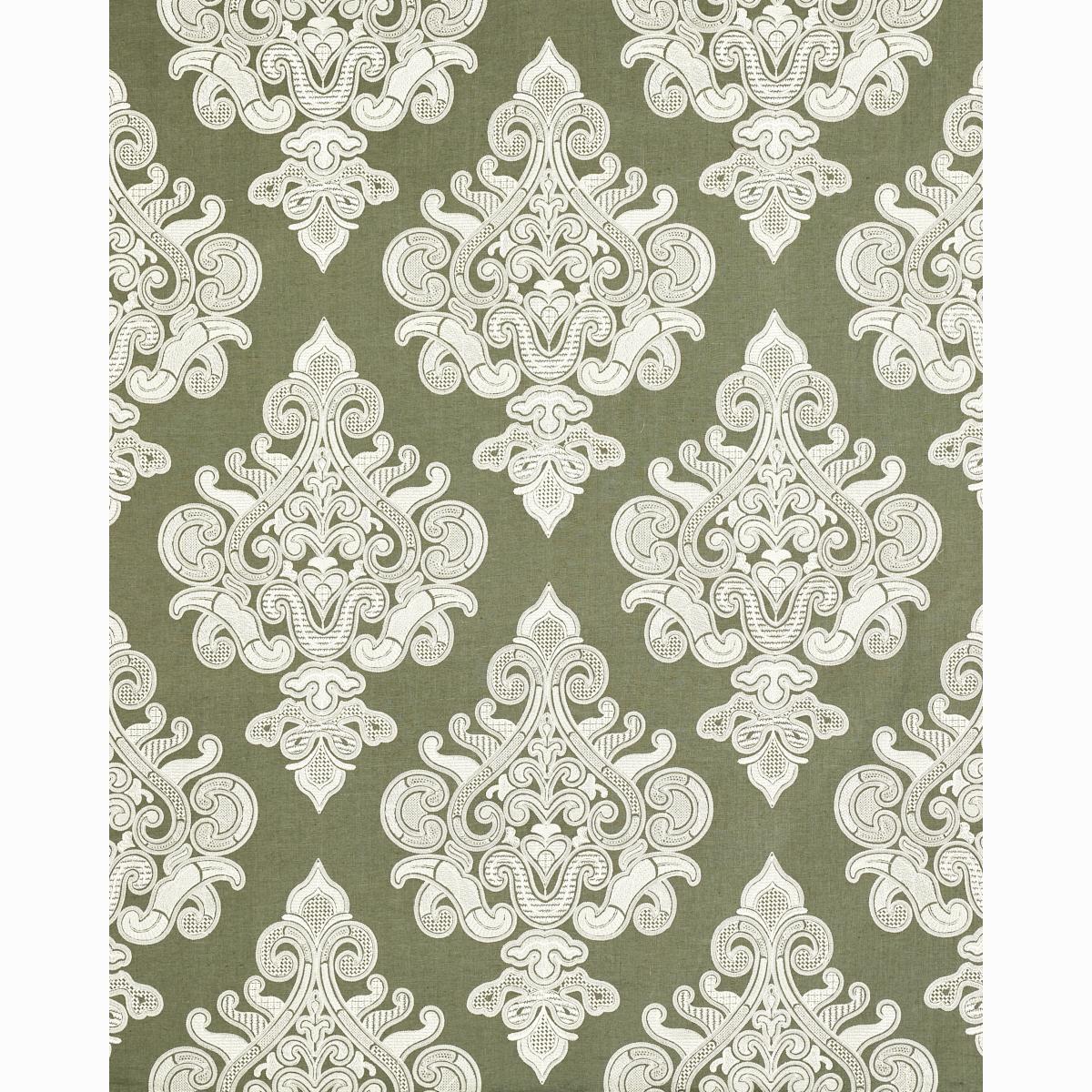 Schumacher Angkor Embroidery Peat Fabric