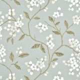 G P & J Baker APPLE BLOSSOM AQUA/GILVER Wallpaper