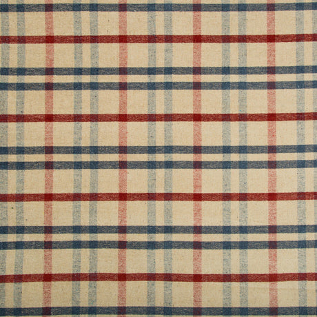 Lee Jofa FANNIN PLAID RUBY/NAVY Upholstery Fabric
