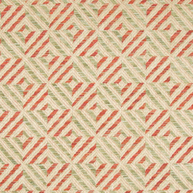 Lee Jofa VERBIER DIAMOND JADE/RED Upholstery Fabric