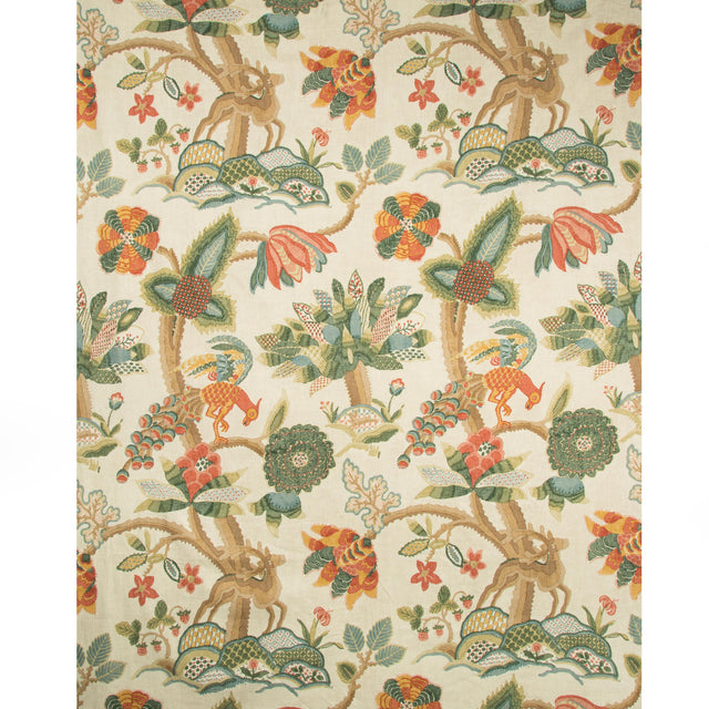 Lee Jofa LEYLAND PRINT BERRY/FOREST Fabric