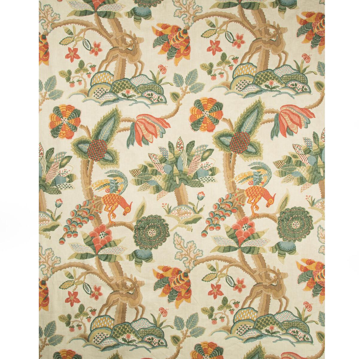 Lee Jofa Leyland Print Berry/Forest Fabric