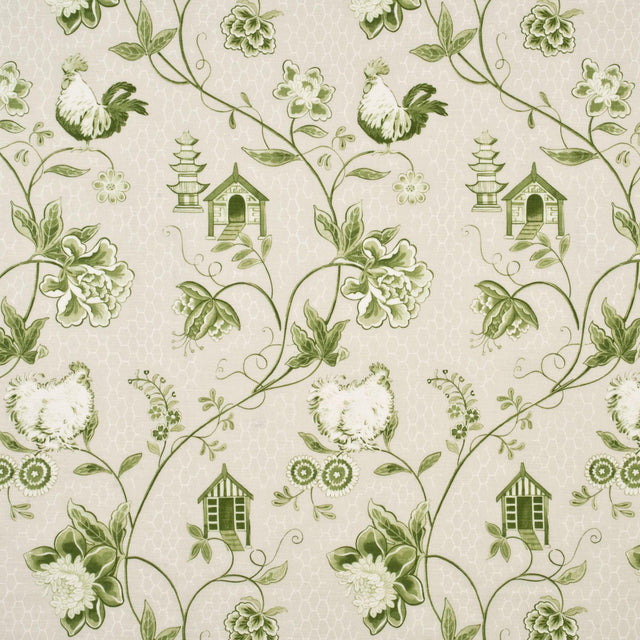 Baker Lifestyle BANTAM TOILE GREEN Drapery Fabric